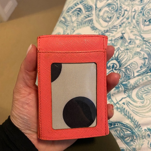 Kate Spade Coral Pink Card Holder / Coin Purse - Picture 2 of 8